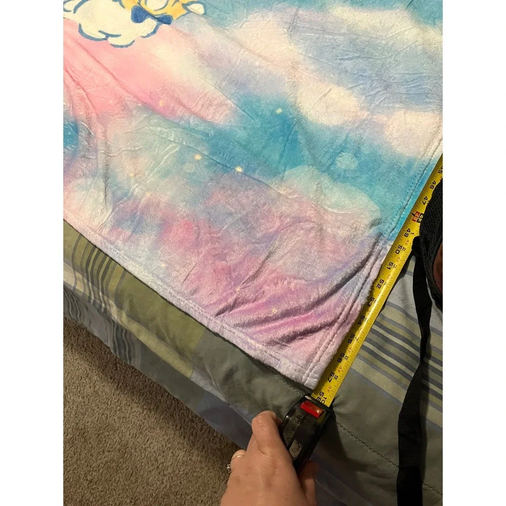 Sanrio Cinnamoroll Celestial Stars Moon Plush Throw Blanket Blue Pink‎ 60x50